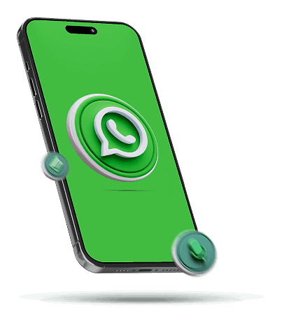 Celular com icone do WhatsApp